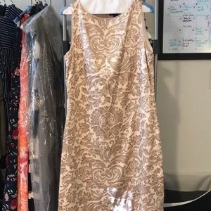 Ralph Lauren tan and brown sequin dress